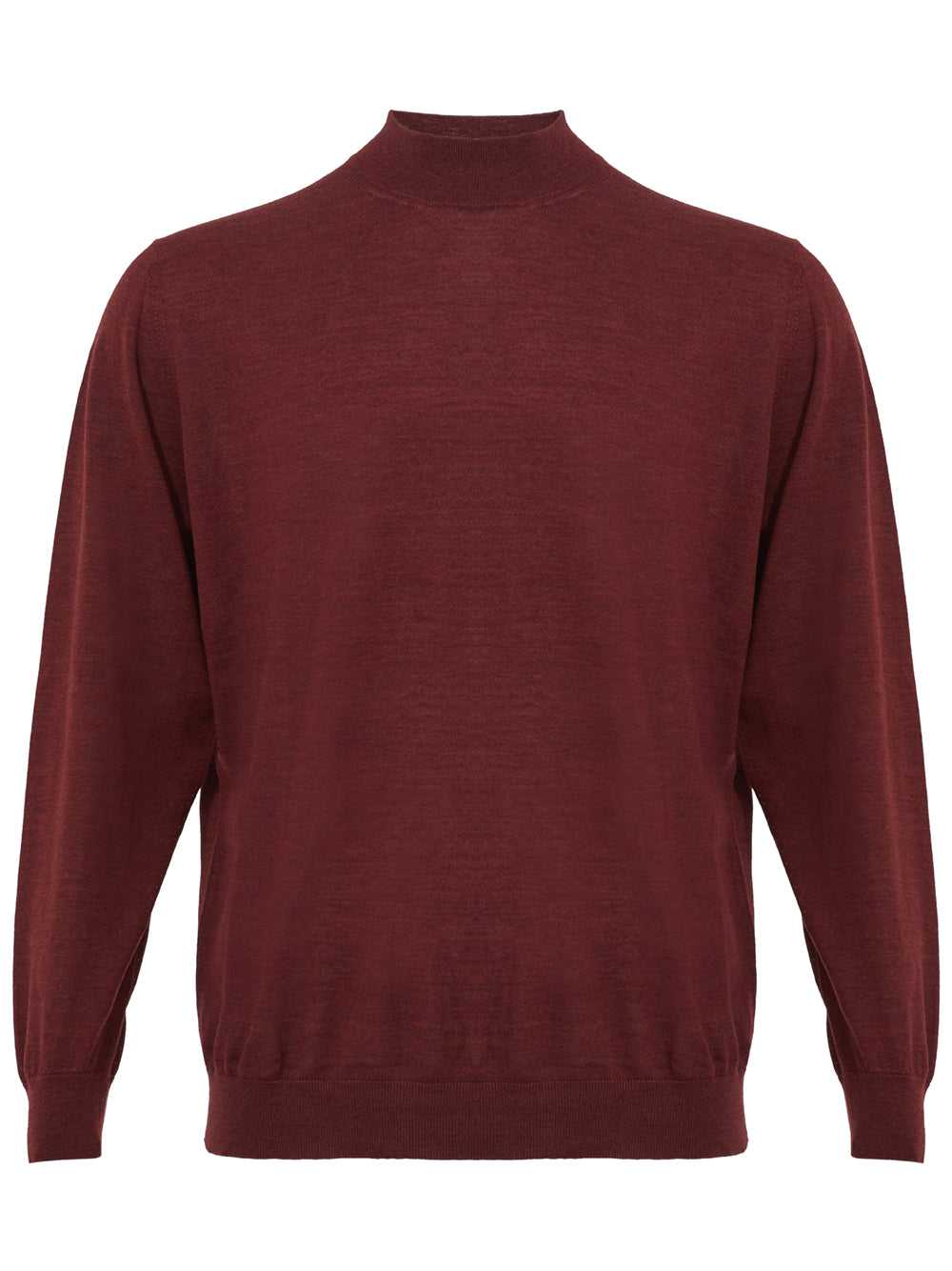 Colombo Bordeaux Cashmere Mock Neck Sweater