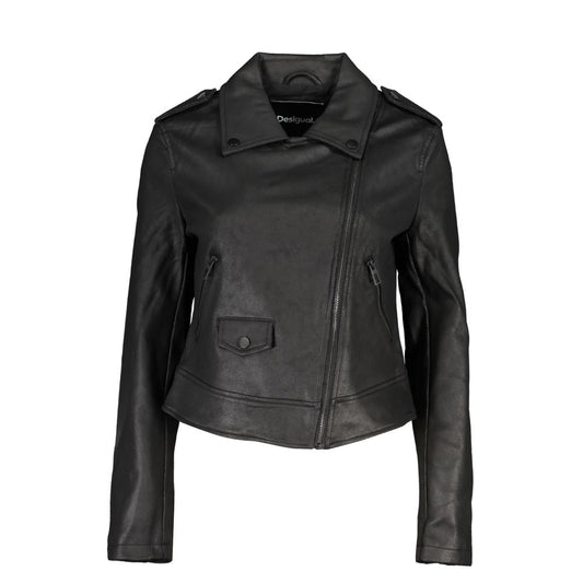 Desigual Black Polyester Jackets & Coat
