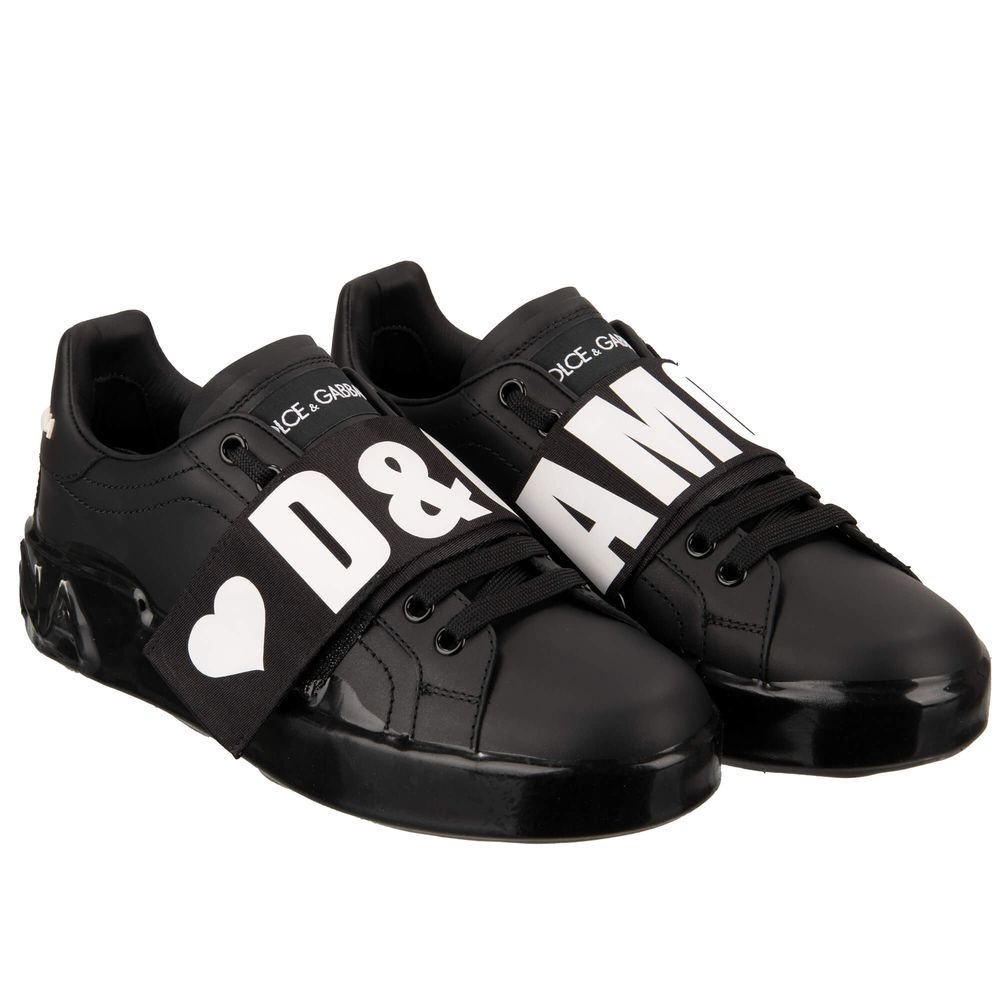 Dolce & Gabbana Black Leather Sneaker