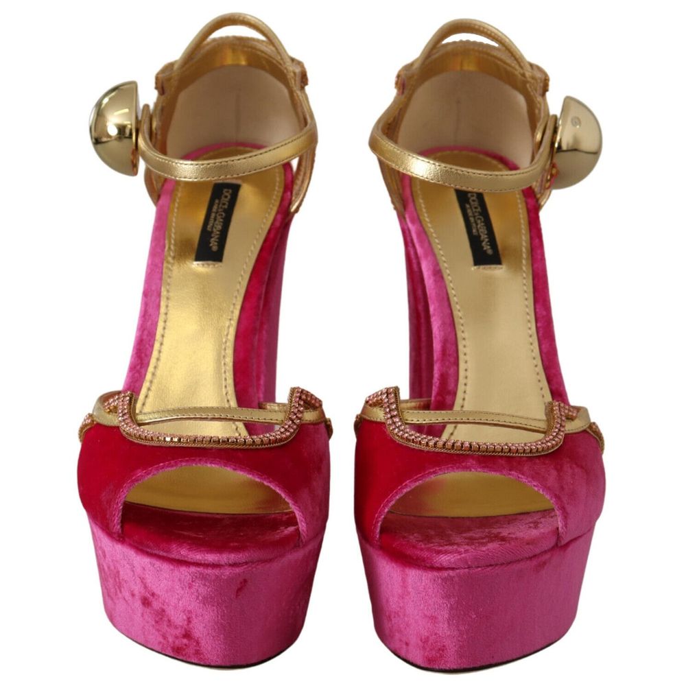 Dolce & Gabbana Fuchsia Viscose Sandal