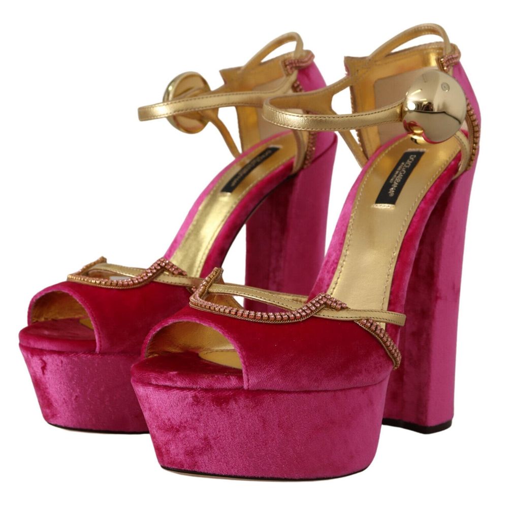 Dolce & Gabbana Fuchsia Viscose Sandal