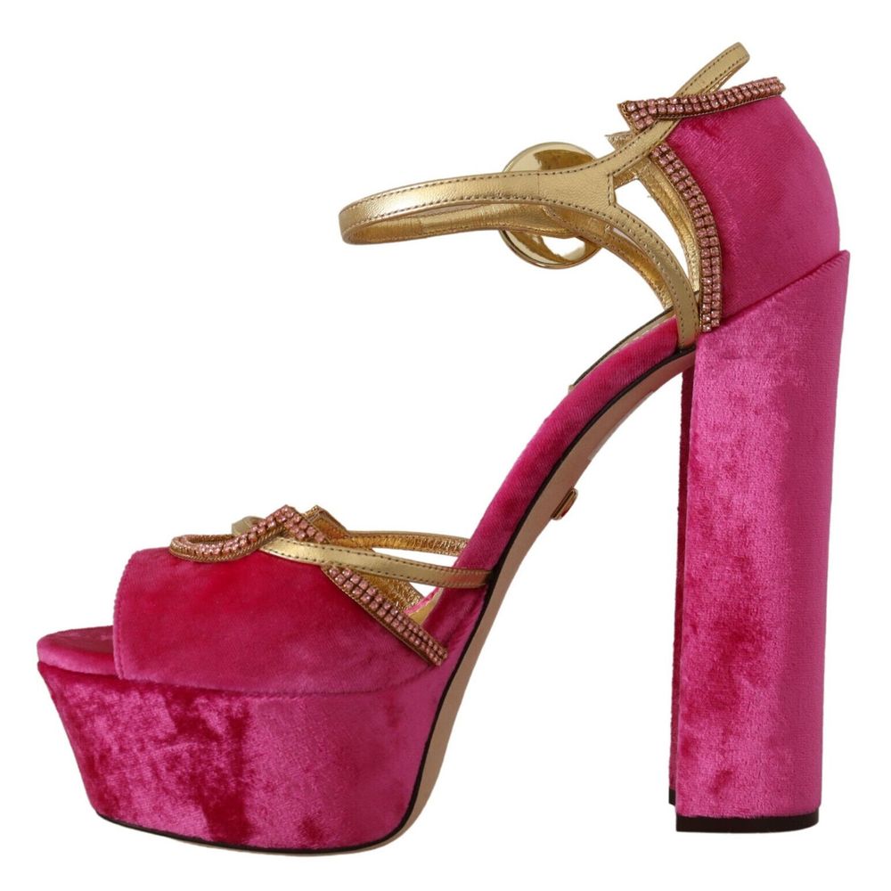 Dolce & Gabbana Fuchsia Viscose Sandal