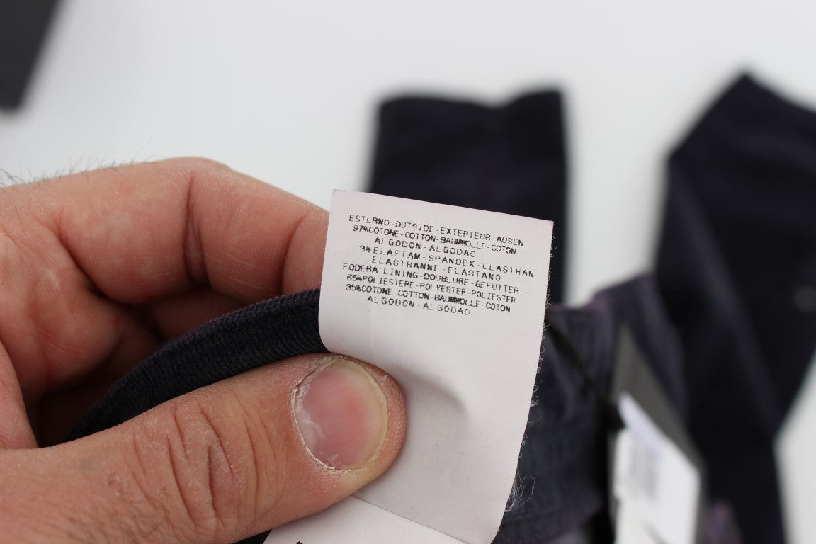 Costume National Purple Cropped Corduroys Jeans