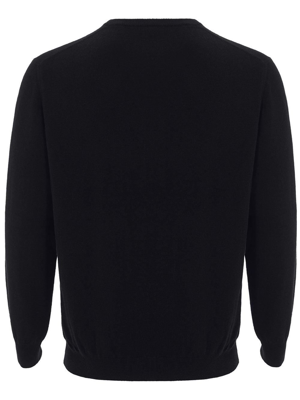 Colombo Black V-Neck Cashmere Sweater