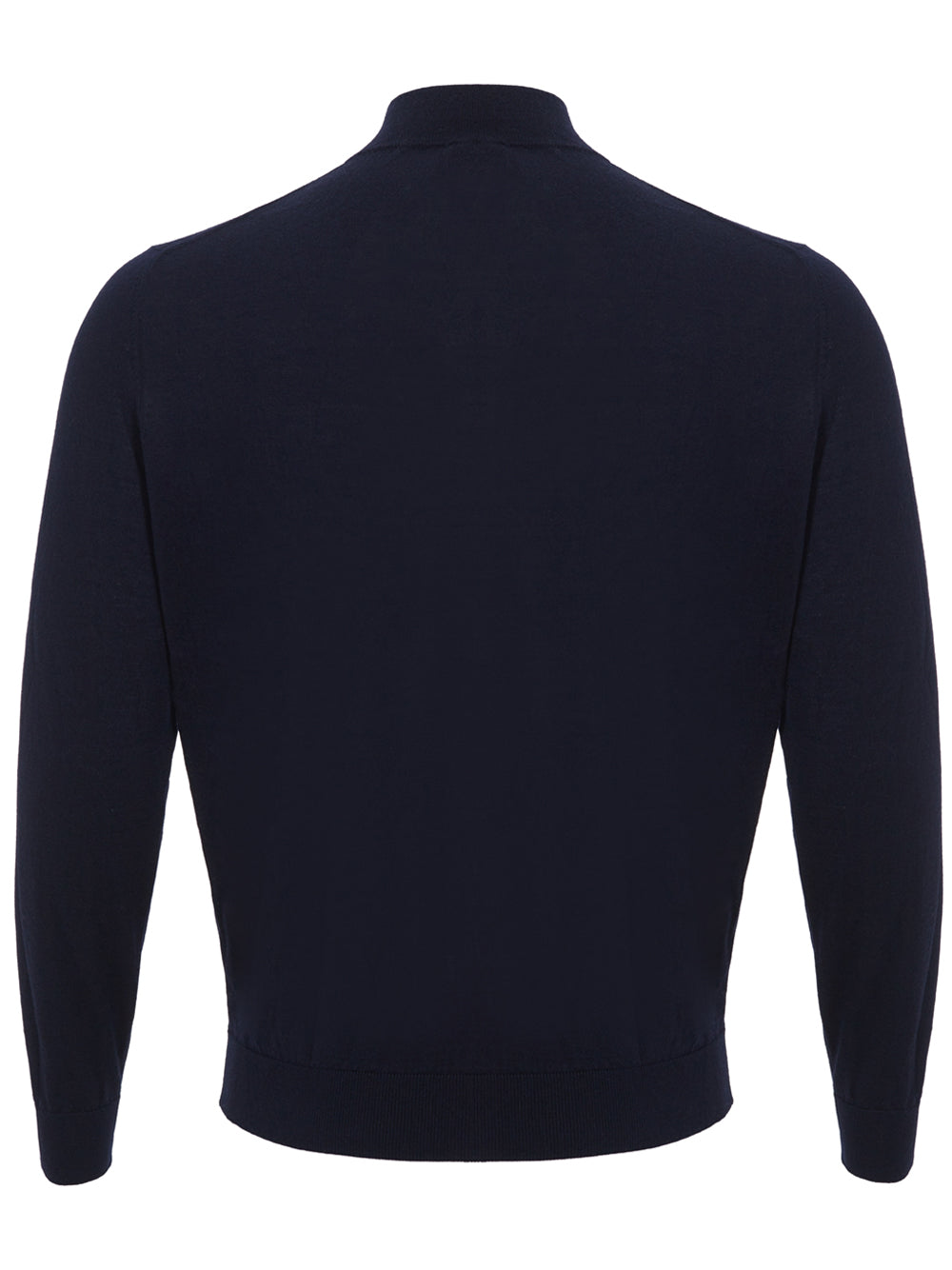 Colombo Blue Navy Cashmere Mock Neck Sweater