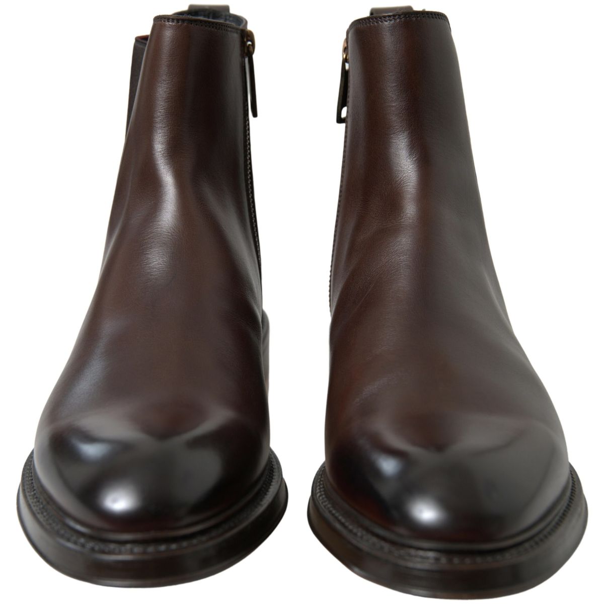 Dolce & Gabbana Brown Leather Chelsea Mens Boots Shoes