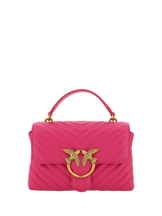 PINKO Pink Calf Leather Love Lady Mini Handbag