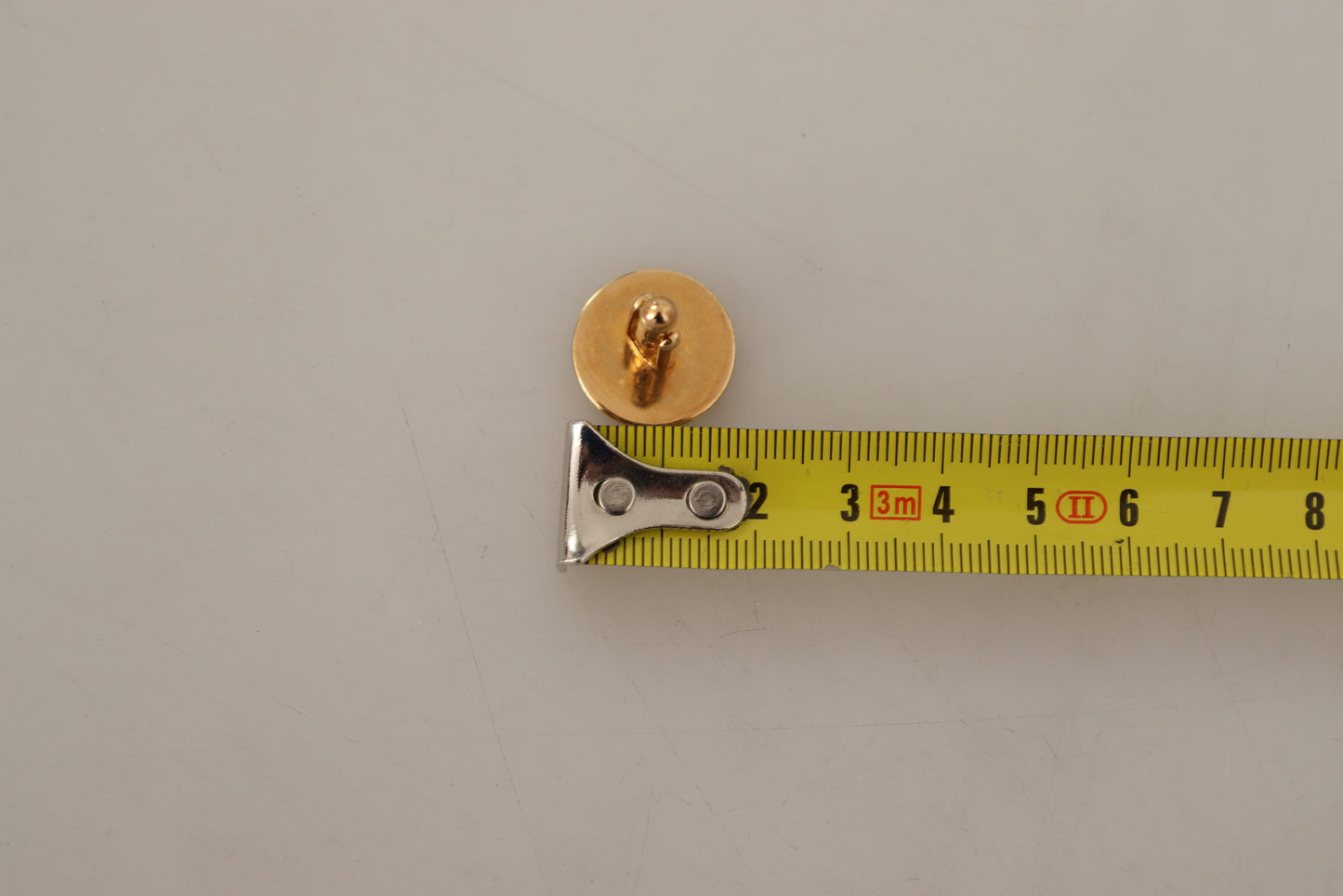 Dolce & Gabbana Gold Plated Brass Round Pin Men Cufflinks