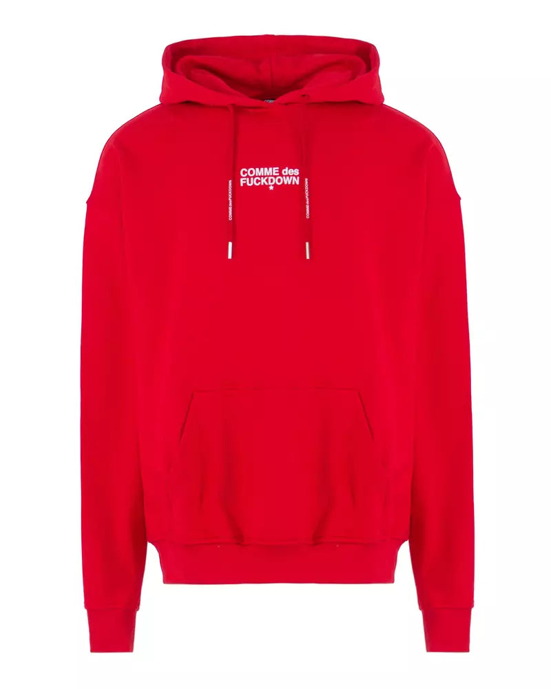 Comme Des Fuckdown Red Cotton Sweater