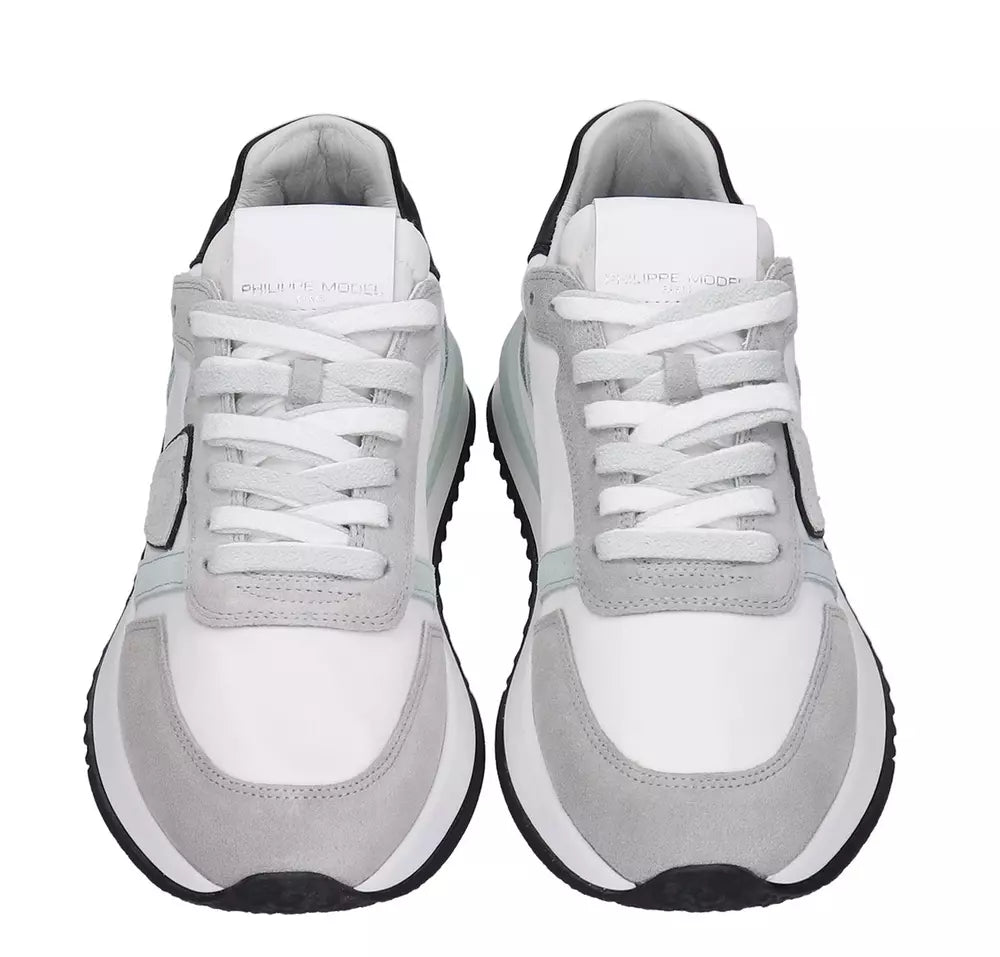 Philippe Model White Fabric Sneaker