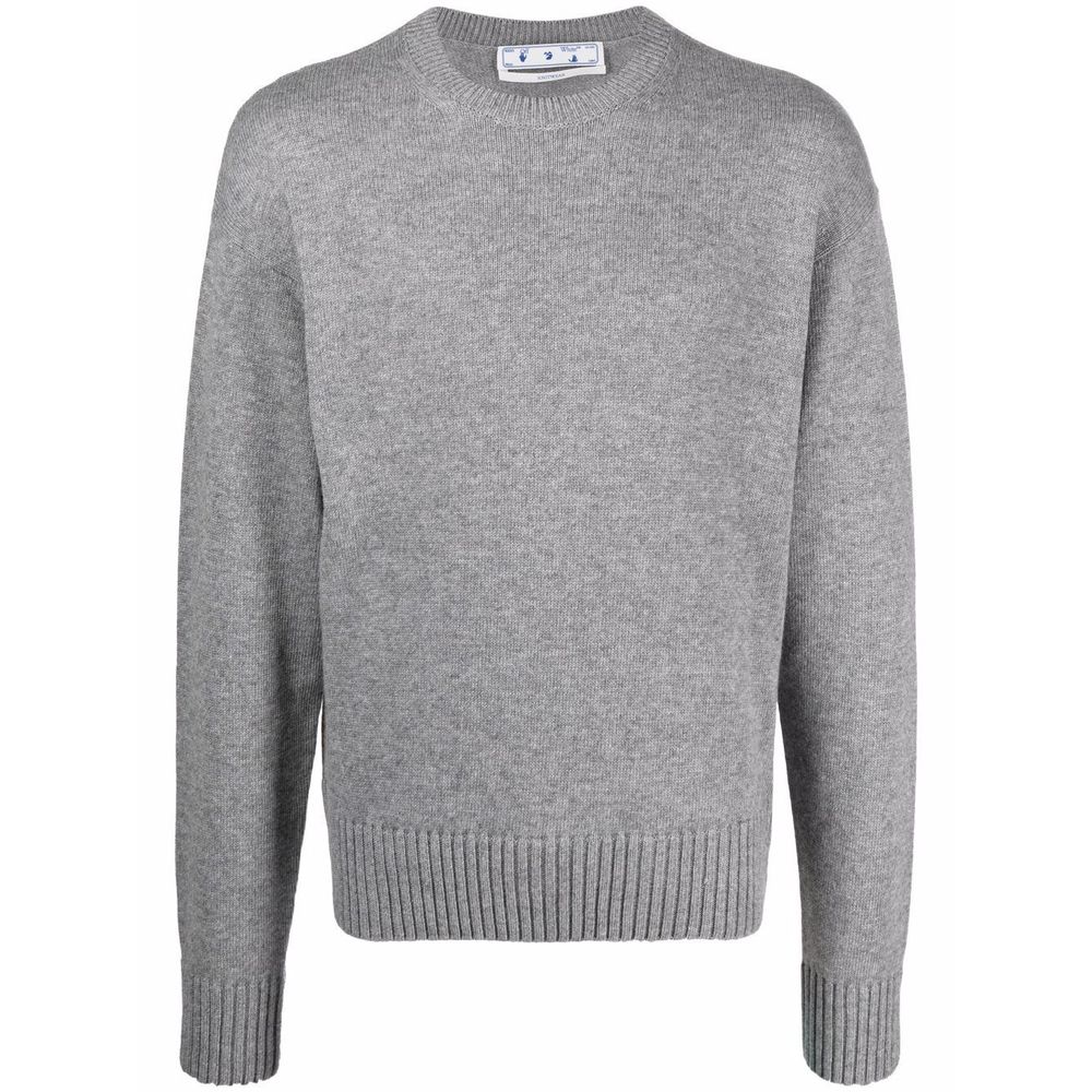 Off-White Gray Wool Sweater