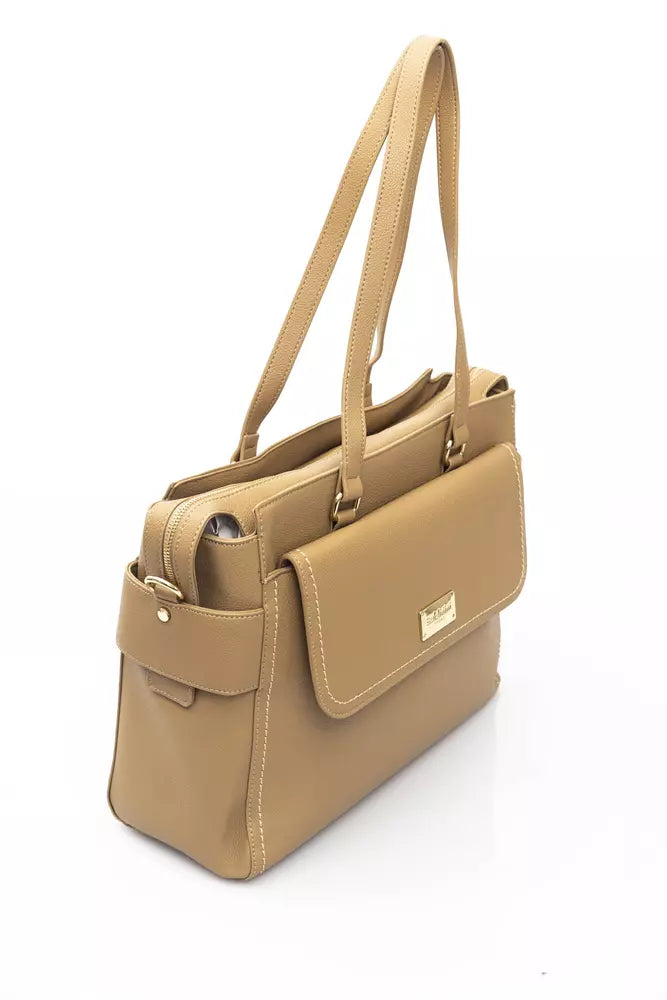 Baldinini Trend Beige Polyurethane Handbag