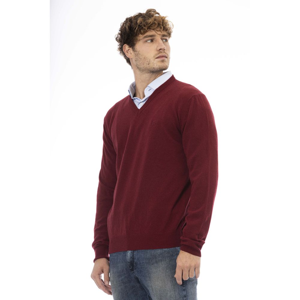 Sergio Tacchini Burgundy Wool Sweater