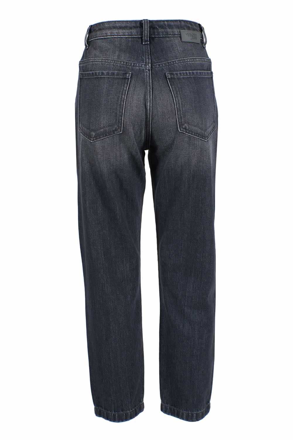 Yes Zee Black Cotton Jeans & Pant