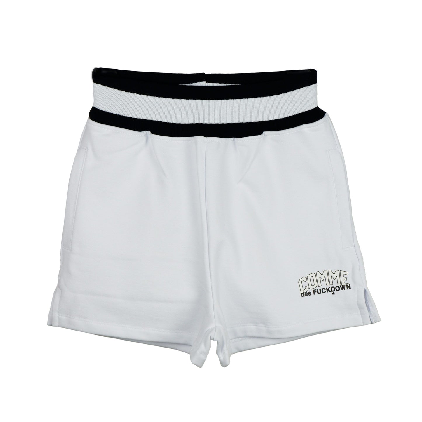 Comme Des Fuckdown White Cotton Short