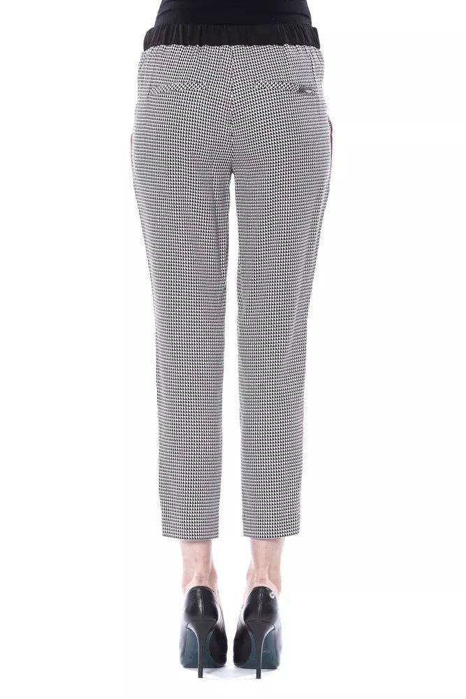 BYBLOS Black/White Viscose Jeans & Pant