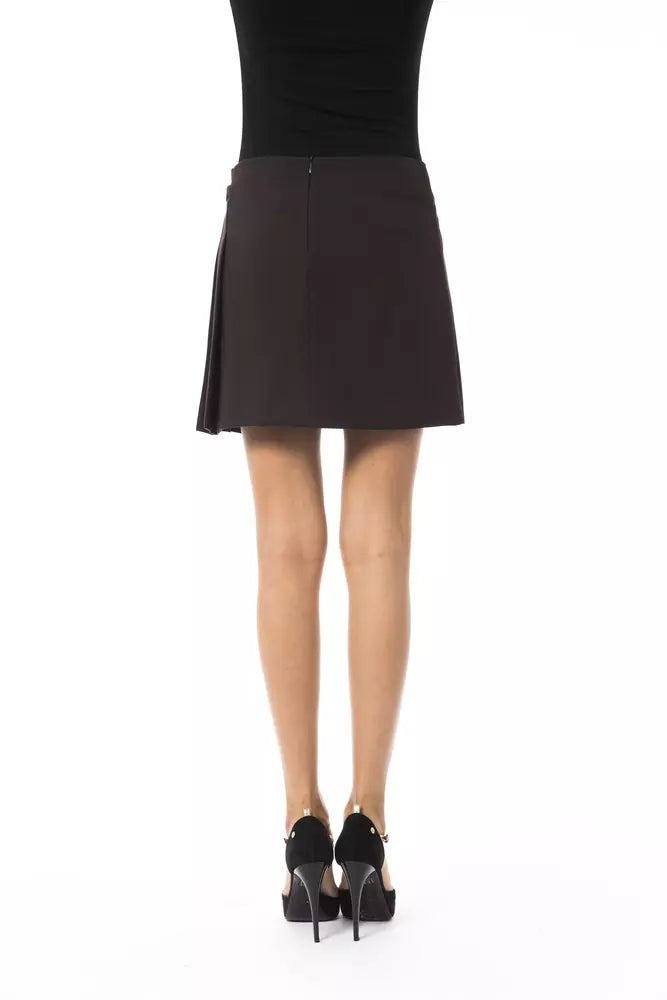 BYBLOS Brown Polyester Skirt