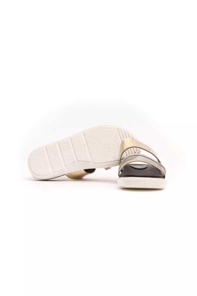 Péché Originel Gold Polyethylene Lining Material Sandal