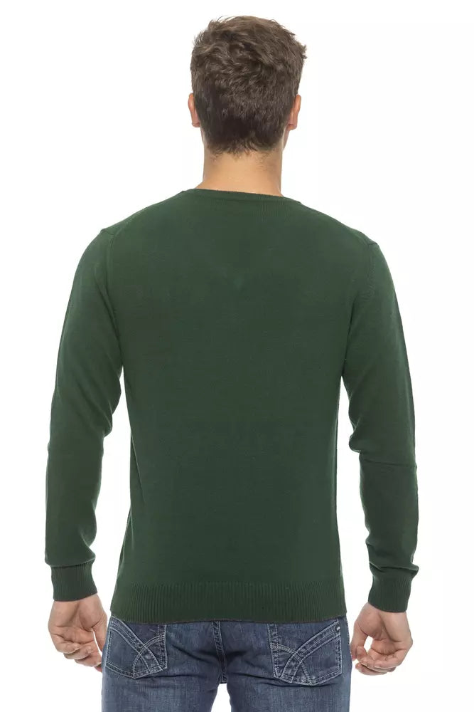 Conte of Florence Green Wool Sweater