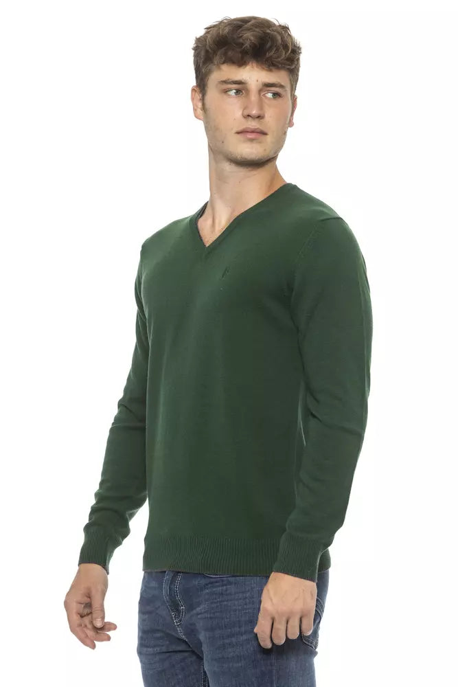 Conte of Florence Green Wool Sweater