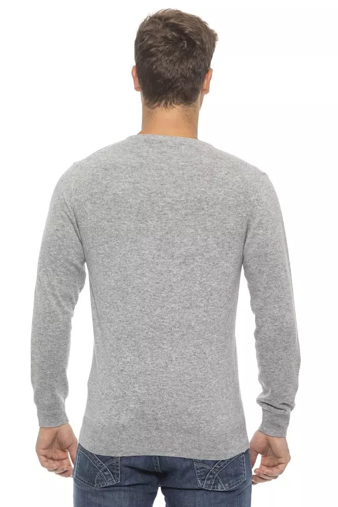 Conte of Florence Silver Wool Sweater