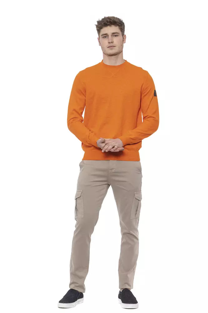 Conte of Florence Orange Cotton Sweater