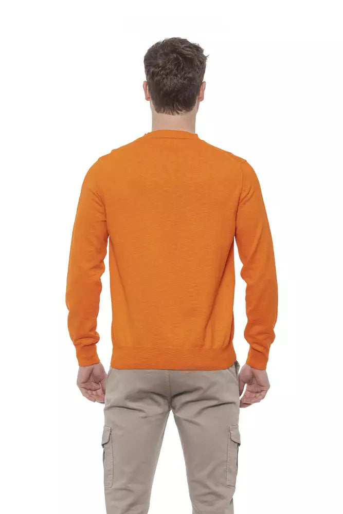 Conte of Florence Orange Cotton Sweater