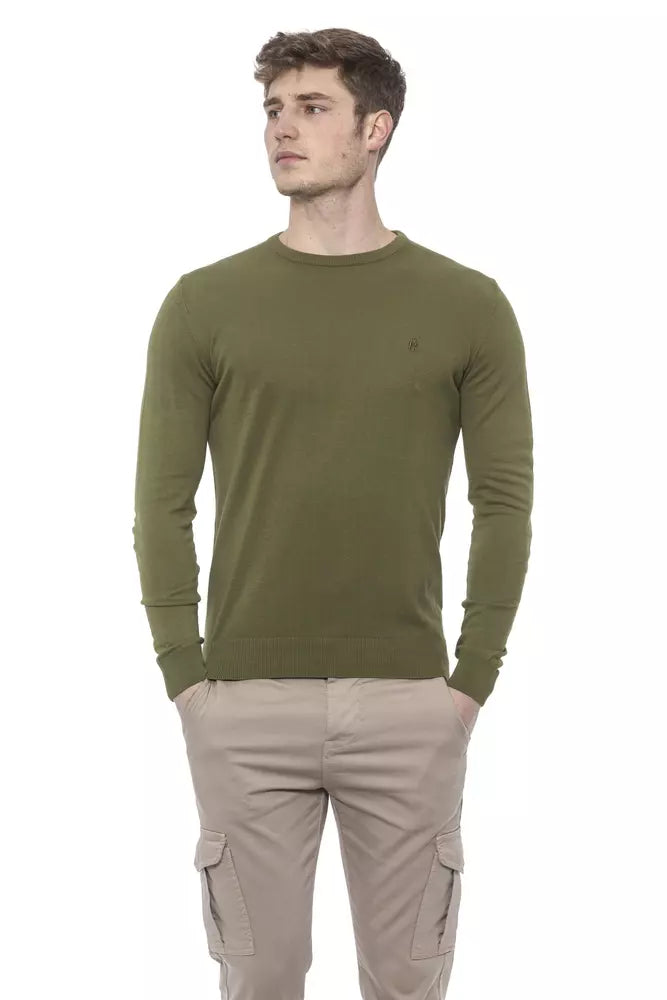 Conte of Florence Green Cotton Sweater