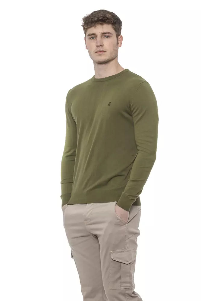 Conte of Florence Green Cotton Sweater
