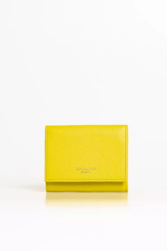 Trussardi Yellow Leather Wallet