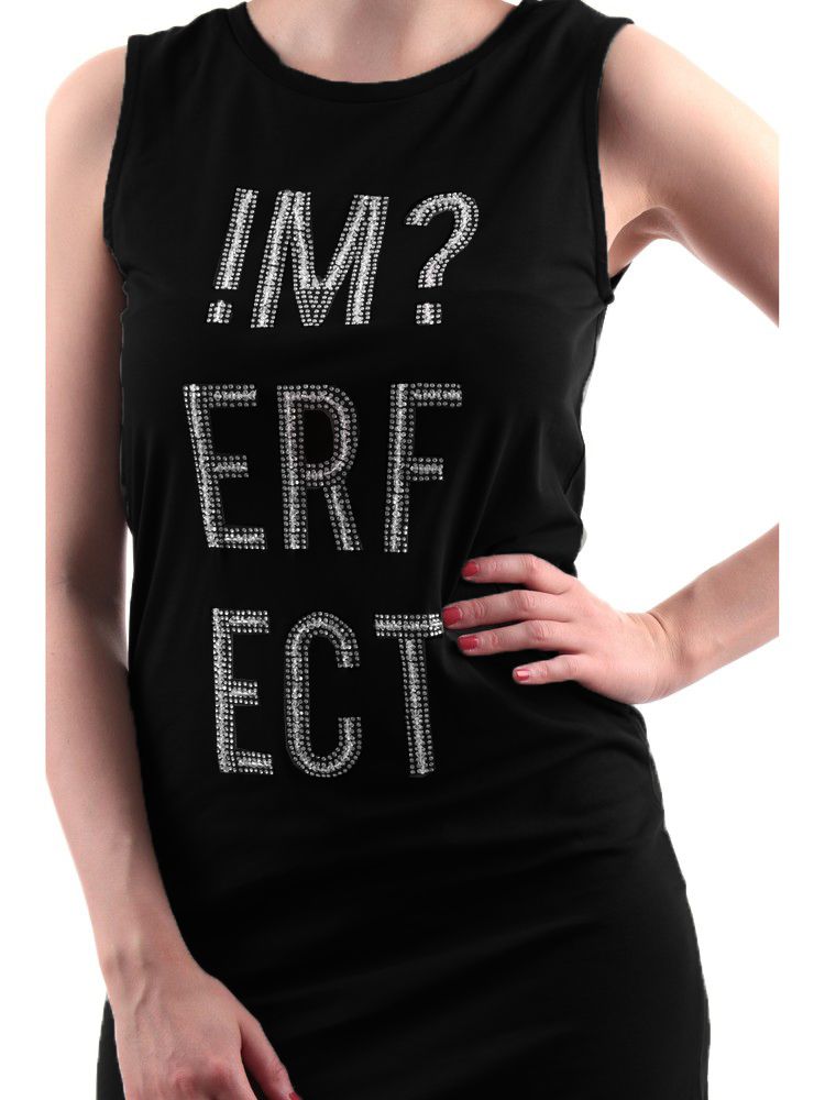 Imperfect Black Cotton Dress