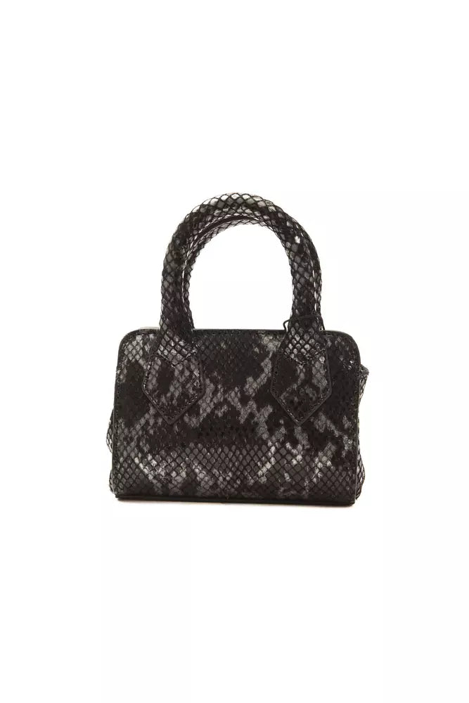 Pompei Donatella Gray Leather Handbag
