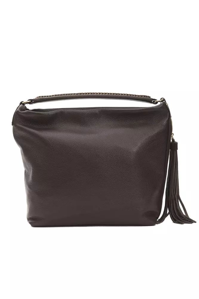 Pompei Donatella Brown Leather Shoulder Bag