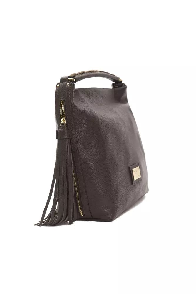 Pompei Donatella Brown Leather Shoulder Bag