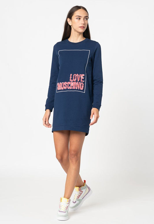 Love Moschino Blue Cotton Dress