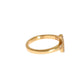 Nialaya Elegant Gold Plated Sterling Silver CZ Ring