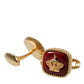 Dolce & Gabbana Gold Plated Crown Sterling Silver 925 Cufflink