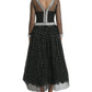 Dolce & Gabbana Black Crystal Embellished A-line Gown Dress