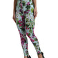 Dolce & Gabbana Multicolor Floral High Waist Leggings Pants