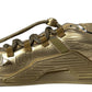 Dolce & Gabbana Gold Stretch Lace Up Sneakers NS1 Mens Shoes