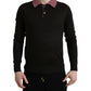 Dolce & Gabbana Brown Virgin Wool Collared Pullover Sweater