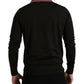 Dolce & Gabbana Brown Virgin Wool Collared Pullover Sweater