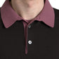 Dolce & Gabbana Brown Virgin Wool Collared Pullover Sweater