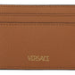 Versace Brown Calf Leather Card Holder Wallet