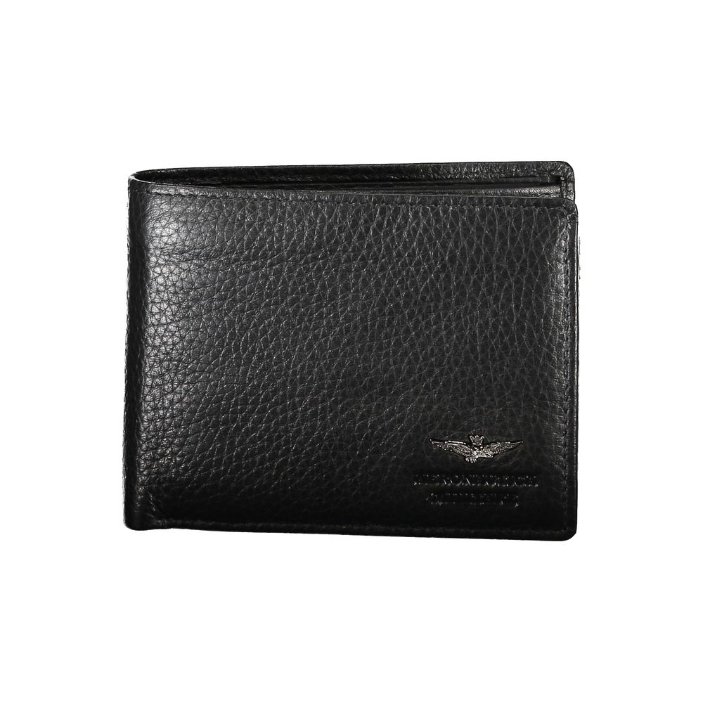 Aeronautica Militare Black Leather Wallet