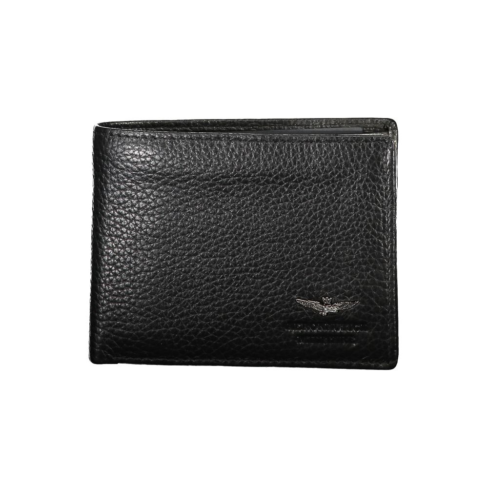 Aeronautica Militare Black Leather Wallet