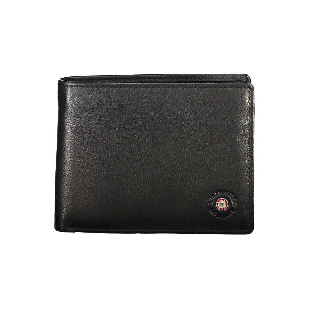 Aeronautica Militare Black Leather Wallet