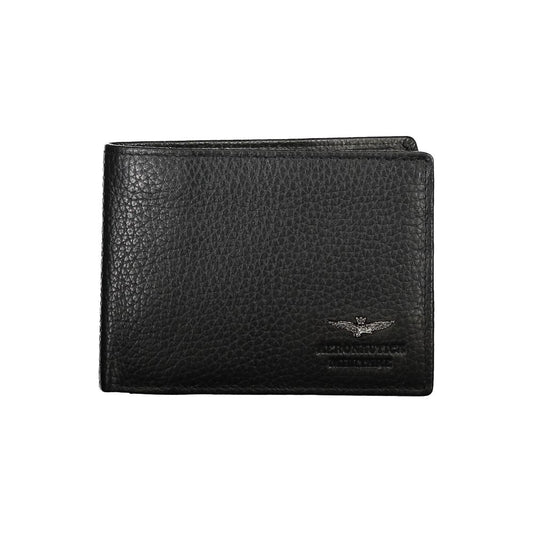 Aeronautica Militare Black Leather Wallet