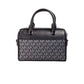 Michael Kors Travel XS Black Silver Signature PVC Duffle Crossbody Bag Purse
