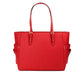 Michael Kors Gilly Large Bright Red Leather Drawstring Travel Tote Bag Purse